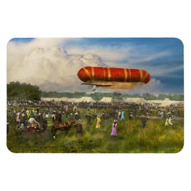 Steampunk - Luftschiff - Start der Nulli Secundus  Magnet (Horizontal)