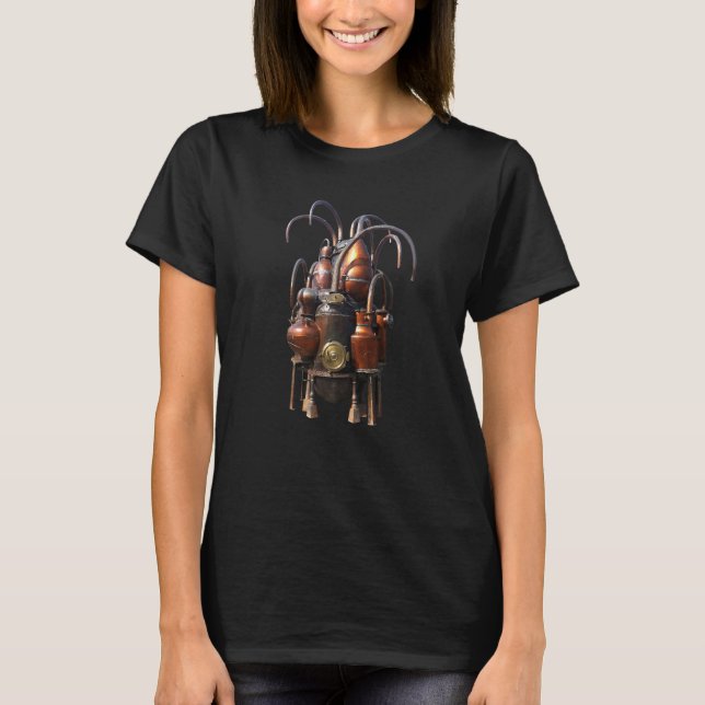 Steampunk Luftschiff Zeppelin Retro   T-Shirt (Vorderseite)