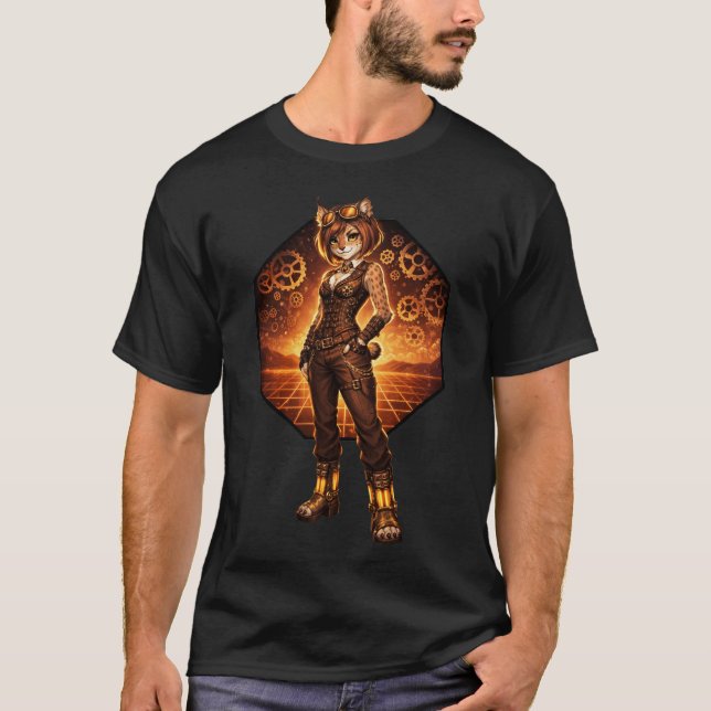 Steampunk Lynx T-Shirt (Vorderseite)