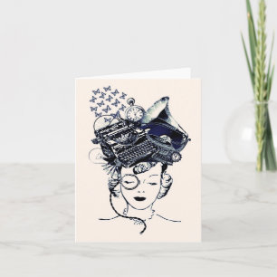 Steampunk-Mädchen Karte