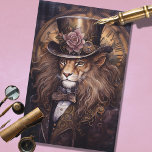 Steampunk Male Lion Vintag Brown Decoupage Paper Seidenpapier<br><div class="desc">Dieser majestätische männliche Löwe schmückt sich in einem Vintagen Rahmen,  ideal für Steampunkdesigns,  wenn man ihn als entkoppeltes Papier verwendet. Natürlich würde es auch als Geschenkpackung verkümmern!</div>