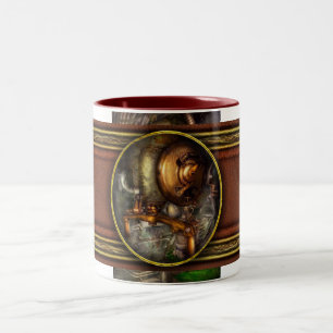 Steampunk - Marine - Schließe das Ventil Zweifarbige Tasse