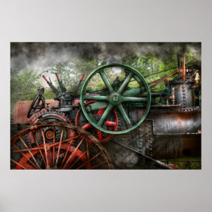 Steampunk - Maschine - Verkehr der Zukunft Poster