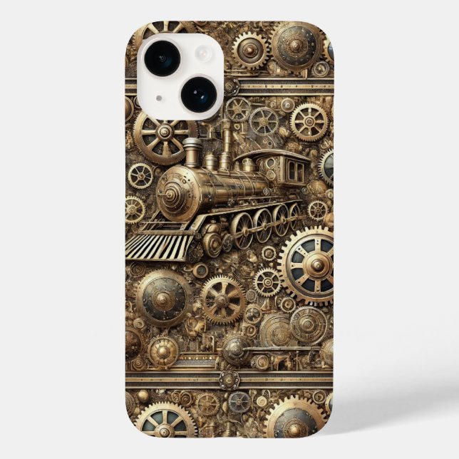 Steampunk-Maschinenwelt Case-Mate iPhone 14 Hülle (Rückseite)