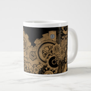 Steampunk Maschinerie (Kupfer) Jumbo-Tasse