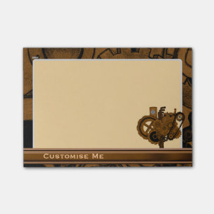 Steampunk Maschinerie (Kupfer) Post-it Klebezettel