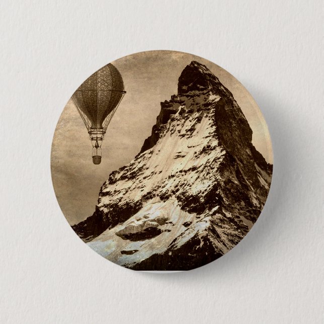 Steampunk Matterhorn Button (Vorderseite)
