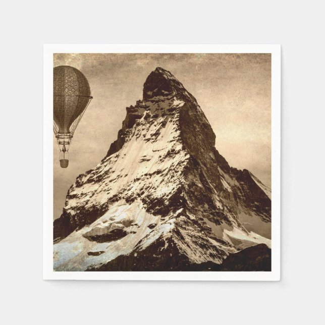 Steampunk Matterhorn Serviette (Vorderseite)