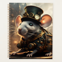 Steampunk-Maus und -Vogel