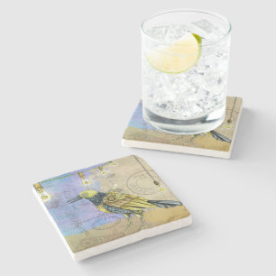 Steampunk Mechanical Bird Engineering Steinuntersetzer