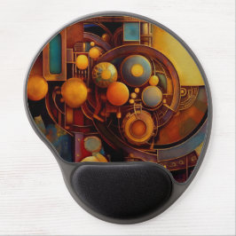Steampunk Mechanical Orb Composition Gel Mousepad