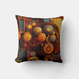 Steampunk Mechanical Orb Composition Kissen