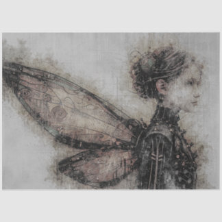 Steampunk Mechanics Fairy Decodipage Papier