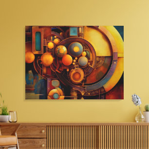 Steampunk-Mechanische-Orb-Komposition Leinwanddruck