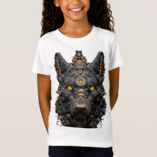 Steampunk mechanischer Wolfskopf - Cyberpunk-Robot T-Shirt