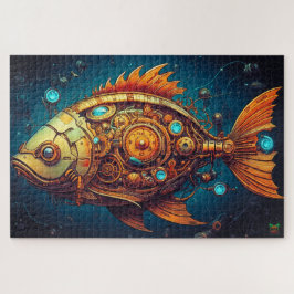 🐙 Steampunk Mechanisches Fischpuzzle 🐟
