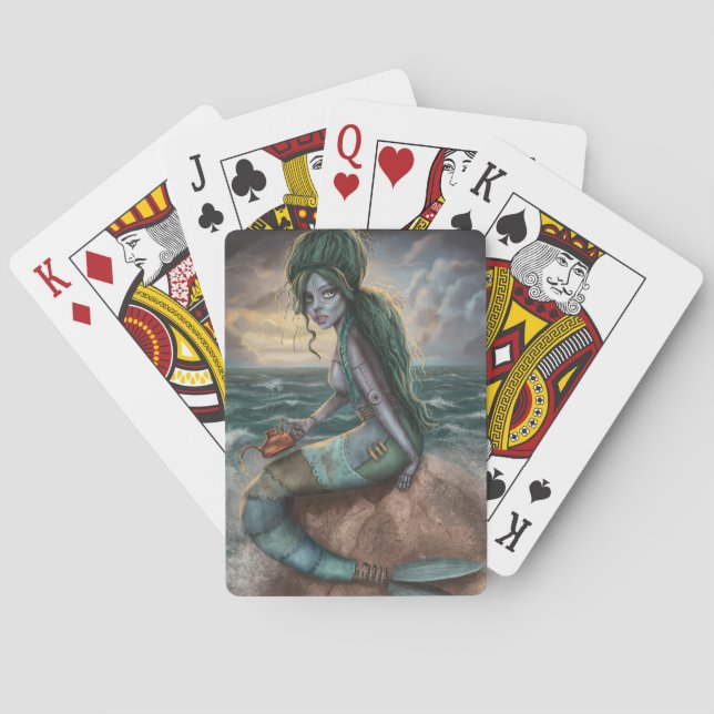 Steampunk Mermaid Spielkarten (Rückseite)