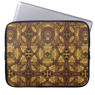 Steampunk Messing-und Kupfer-Gänge Laptopschutzhülle