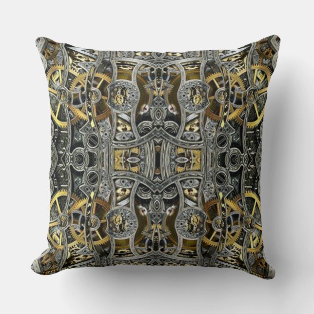 Steampunk-Metallgestänge Kissen (Vorderseite)