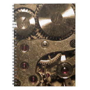 Steampunk-Metalluhr-Getriebe Notizblock