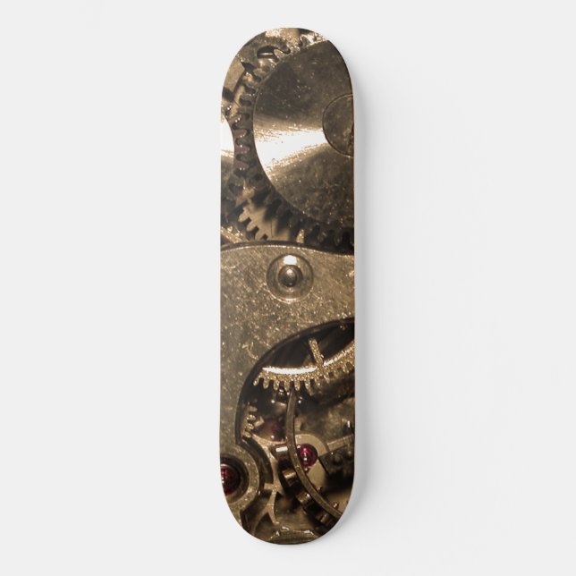Steampunk-Metalluhr-Getriebe Skateboard (Vorderseite)