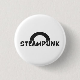 Steampunk Minimalist Design Button