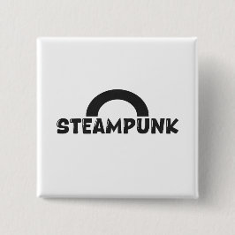 Steampunk Minimalist Design Button