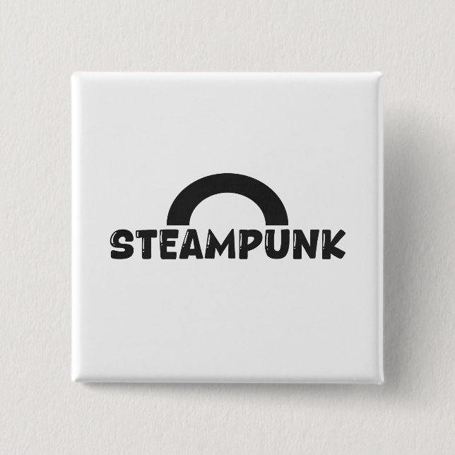 Steampunk Minimalist Design Button (Vorderseite)