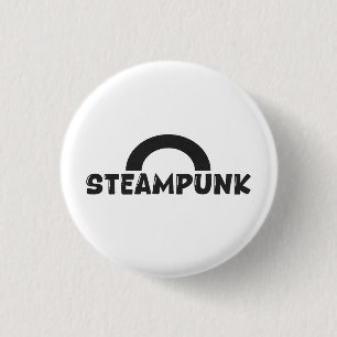 Steampunk Minimalist Design Knopf Button