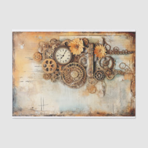 Steampunk Mixed Media in Soft Rusty Hues Seidenpapier