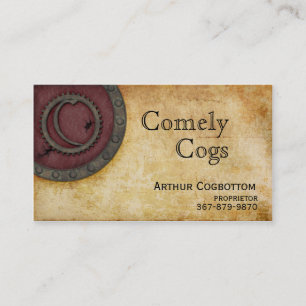 Steampunk Monogramm Antik Claret C Visitenkarte