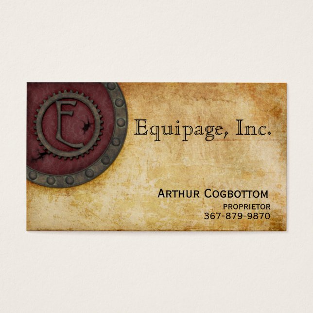 Steampunk-Monogramm Antik-Claret E (Vorderseite)