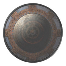 Steampunk Moon Clock Time Metal Gears
