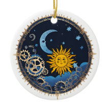 Steampunk Moon & Sun Ornament