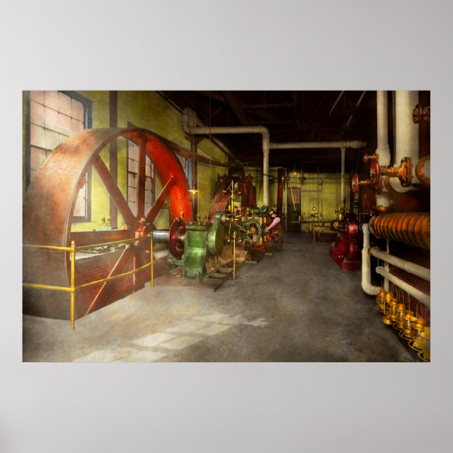 Steampunk - Motor - Powerhouse 1905 Poster (Vorne)
