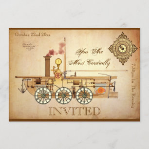 Steampunk-Mottoparty Einladung