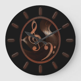 Steampunk Musik-Entwurfs-Wanduhr Große Wanduhr
