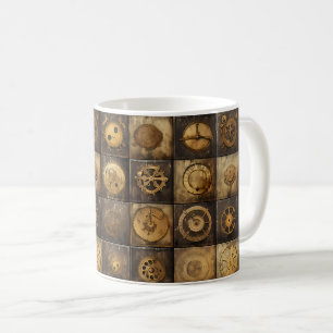 Steampunk-Muster aus mechanischen Zahnrädern in Go Kaffeetasse