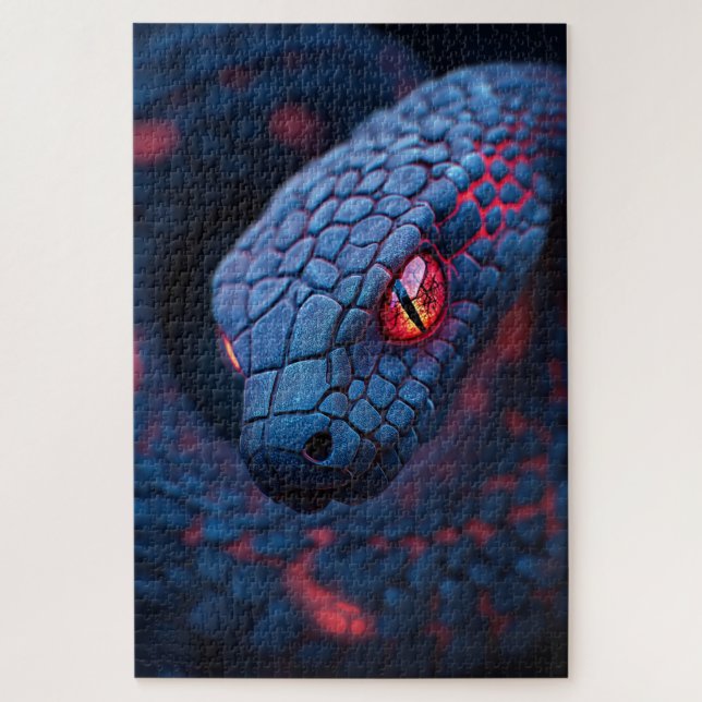 Steampunk Neon Snake Head (Vertikal)