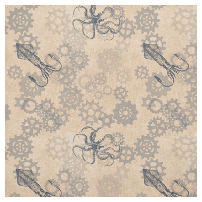 Steampunk-Oktopus-Stoff Stoff (Muster)