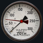 Steampunk Old Manometer 70th Birthday Button<br><div class="desc">Vintages Manometer mit Einstellrad,  das das Geburtstagsalter angibt. Ideal für jemanden,  der ein Gefühl von Spaß hat! Design auf einem runden Button mit 70. Sie können den Text (Farbe,  Schriftart,  Größe und Position) ganz einfach ändern,  indem Sie auf die Schaltfläche Anpassen klicken. Matching 70. Geburtstag Einladung und mehr... </div>