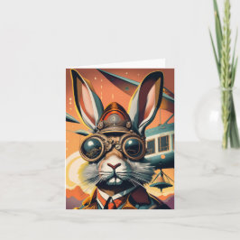 Steampunk-Osterrabit-Blankenkarte Feiertagskarte
