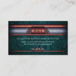 Steampunk-Outfitter, Kupfer auf aquamarinen Cogs M Visitenkarte