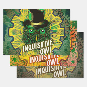Steampunk Owl Geschenkpapier Set