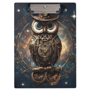 Steampunk Owl Klemmbrett