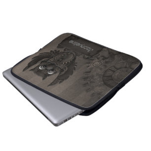 Steampunk Owl Laptop Sleeve