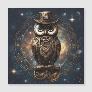 Steampunk Owl Magnetkarte