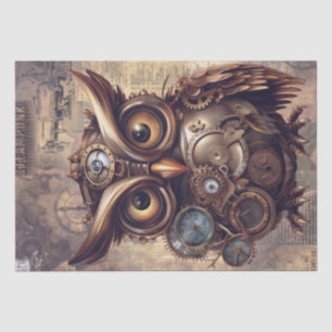 Steampunk Owl Seidenpapier
