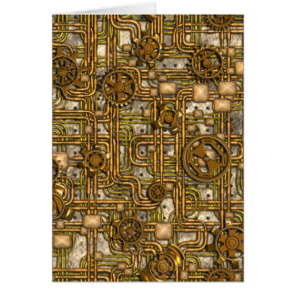 Steampunk-Panel - Gänge und Rohre - Messing