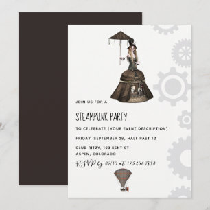 Steampunk-Party-Einladung Einladung